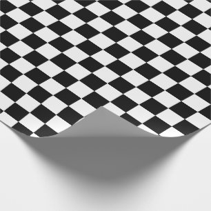 Papier Cadeau Vérificateurs en damier blanc et noir