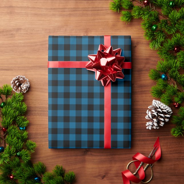 Papier Cadeau Vérification traditionnelle de bûcheron de buffle  (Cadeau de vacances)