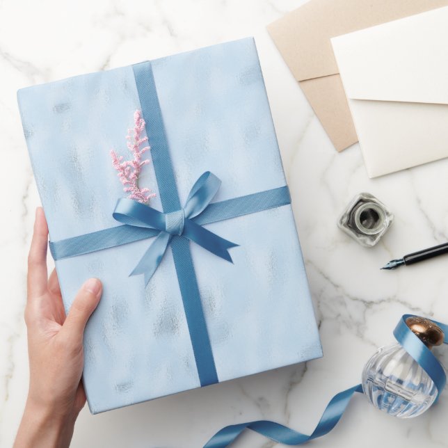Papier Cadeau Verni scintillant bleu  (Cadeaux)
