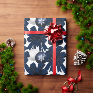 Papier Cadeau Verre bleu Vaches Ornements Vacances