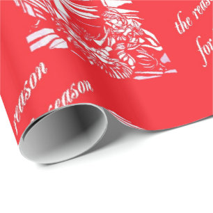 Papier Cadeau Verre de crèche - Rouge