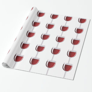 Papier Cadeau Verre de vin