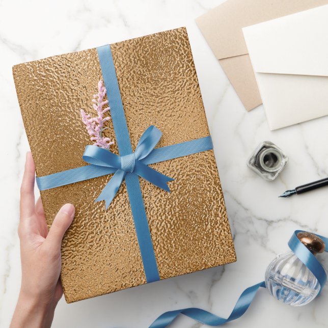 Papier Cadeau Verre Or Riche Abstrait (Cadeaux)