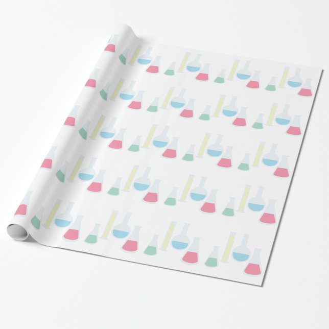 Papier Cadeau Verrerie de chimie (Déroulé)