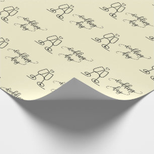 Papier Cadeau Verres à Champagne Cadeau de Mariage Élégant Sans 