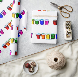 Papier Cadeau Verres à shot de SlipperyJoe's six tasses disposée
