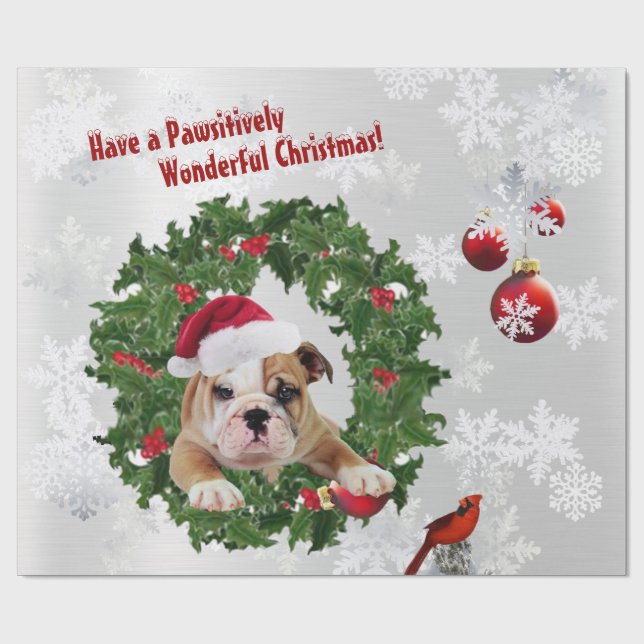 Papier Cadeau Version merveilleuse #3a de Pawsitively de chiot (Plat)