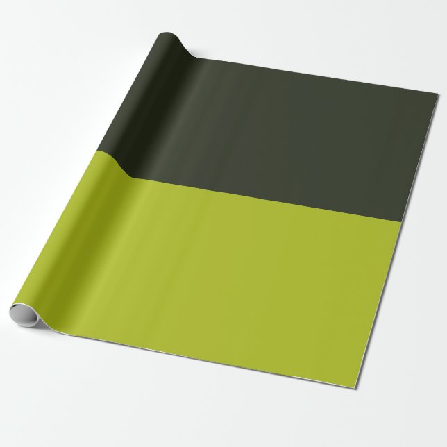 Papier Cadeau Vert acide - Noir vert (Déroulé)