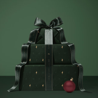 Papier cadeau vert ballerine et renne