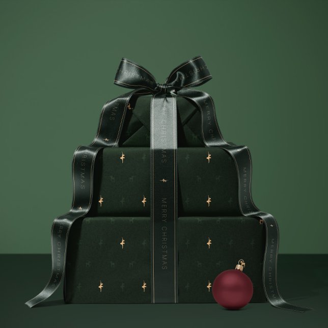 Papier cadeau vert ballerine et renne (Créateur téléchargé)