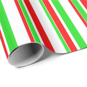 Papier Cadeau Vert, blanc, rouge, couleur de Noël inspiré