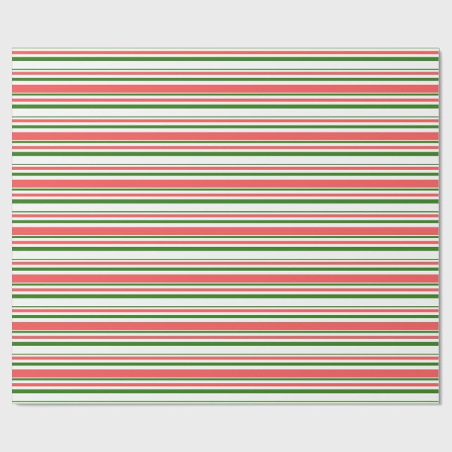 Papier Cadeau Vert, Blanc, Rouge Noël Motif à thème (Plat)