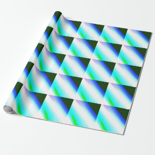 Papier Cadeau Vert bleu arc-en-ciel texture abstraite motif art 