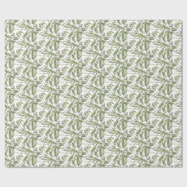 Papier Cadeau vert de printemps  (Plat)