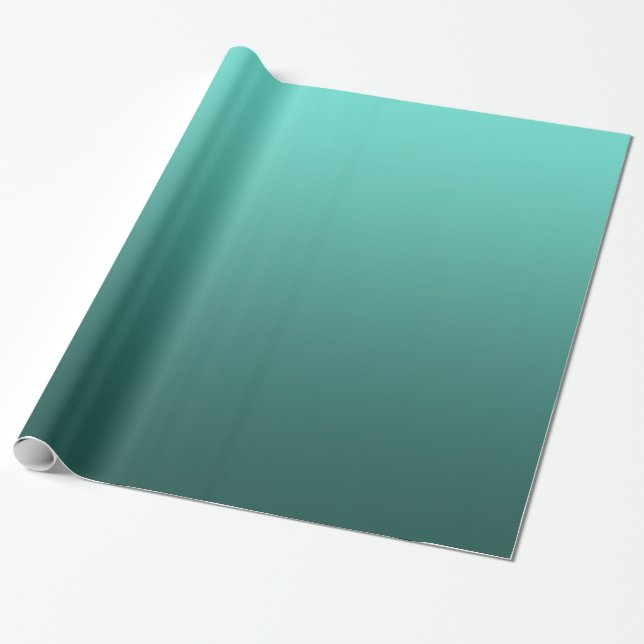 Papier Cadeau Vert élégant de Teal de gradient (Déroulé)