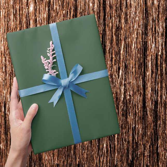 Papier Cadeau Vert émeraude foncé uni (Créateur téléchargé)