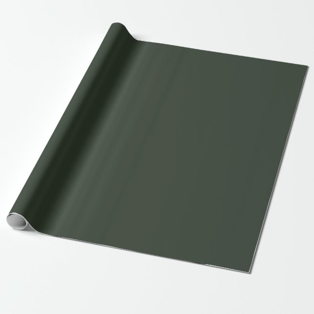 Papier Cadeau Vert grisâtre foncé Pop de couleur (Déroulé)