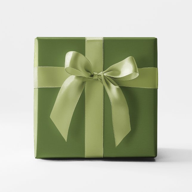 Papier Cadeau Vert olive foncé (Dark Olive Green Wrapping Paper)
