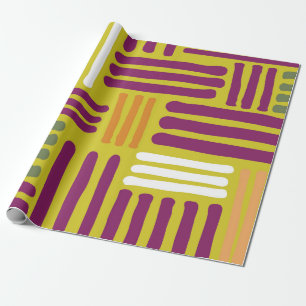 Papier Cadeau Vert orange violet