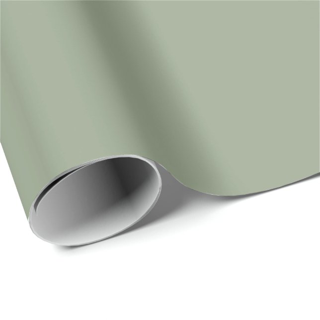 Papier Cadeau Vert sauge  (Coin rond)