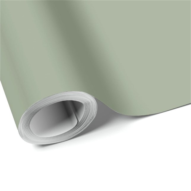 Papier Cadeau Vert sauge  (Coin rond)