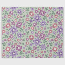 vert sauge pastel calme motif floral