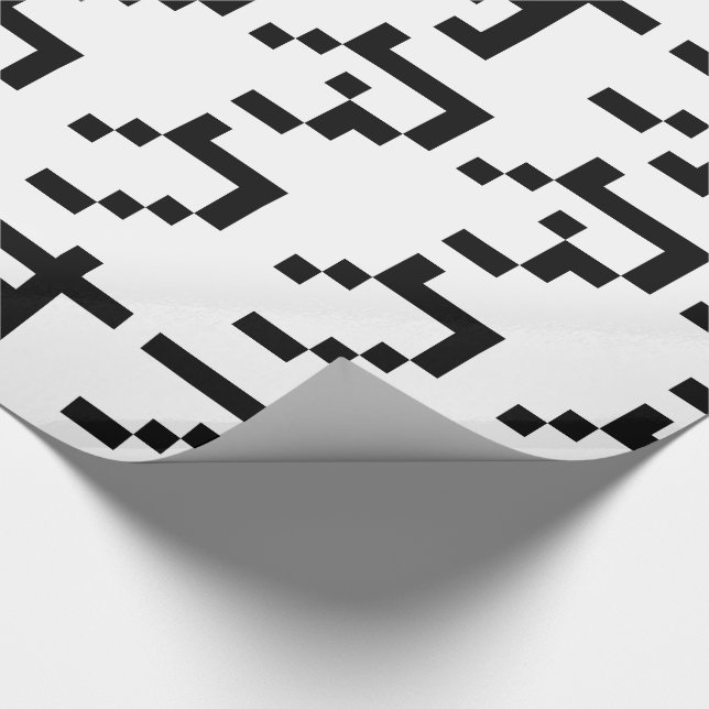 Papier Cadeau Verticale japonaise de katakanas de pixel de bit (Coin)