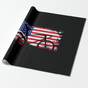 Papier Cadeau Vêtements cyclables américains Flag Road - Vélo