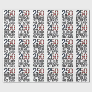 Papier Cadeau Vétéran de 250 ans de liberté défendue et non donn