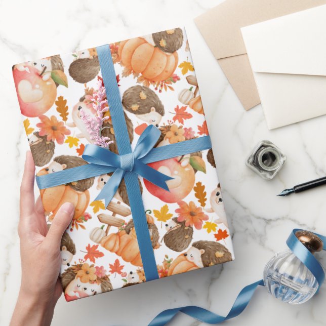 Papier Cadeau Vibes d'automne Motif Porcupine (Cadeaux)