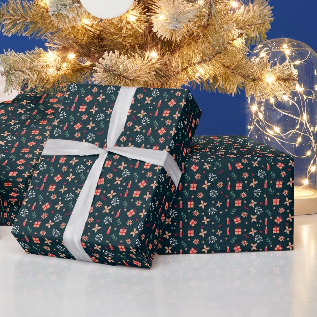Papier Cadeau Vibes de Noël (Vacances)