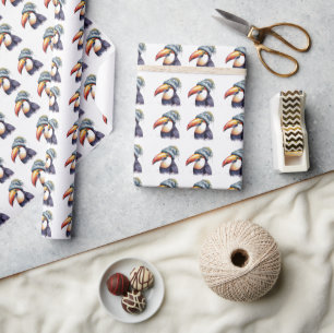 Papier Cadeau Vibes d'hiver Toucan
