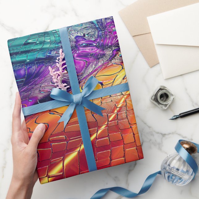 Papier Cadeau Vibrant mosaïque Abstraite (Cadeaux)