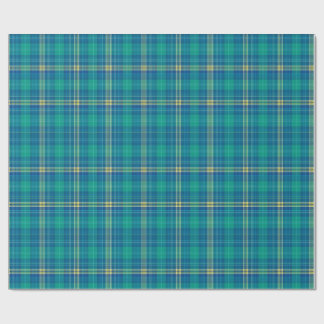 Papier Cadeau Vibrant Teal and Mariner Plaid