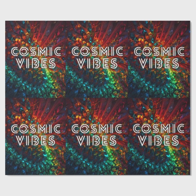 Papier Cadeau Vibrations cosmiques (Plat)