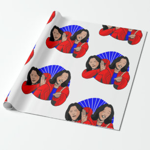 Papier Cadeau vice-président kamala harris mème drôle