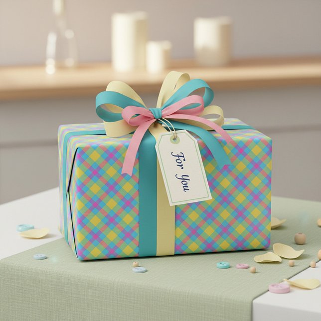 Papier Cadeau Vichy d'été (Créateur téléchargé)