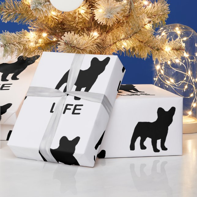 Papier Cadeau vie de bulldog français (Vacances)