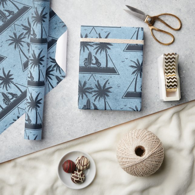 Papier Cadeau Vie de plage géométrique (Artisanat)