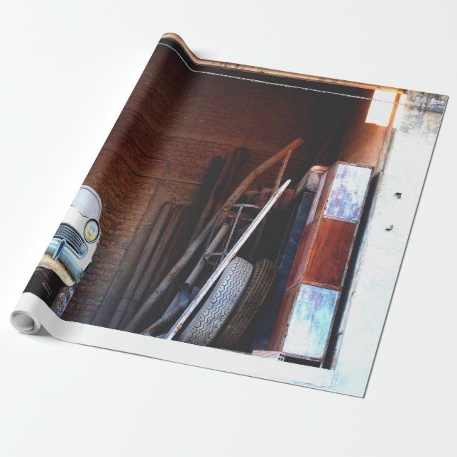 Papier Cadeau Vieille voiture (Déroulé)