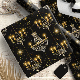 Papier Cadeau Vieux lustres Hollywood Glam ID1108