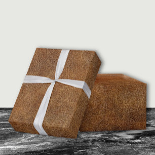 Papier Cadeau Vieux Monde Faux Leather