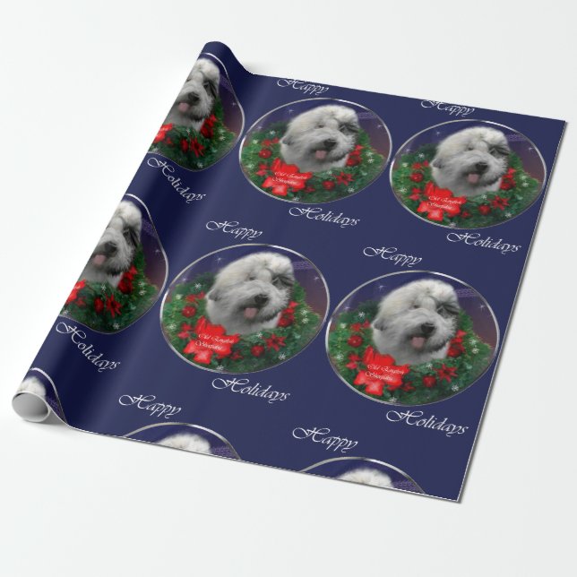 Papier Cadeau Vieux Noël de Sheepdog (Déroulé)
