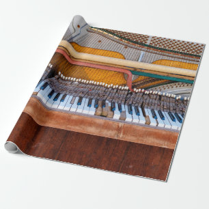 Papier Cadeau Vieux piano vintage avec couvercle éteint. Une déc