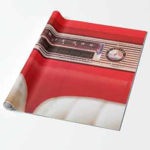 Papier Cadeau Vieux radio de voiture à l'intérieur d'une voiture