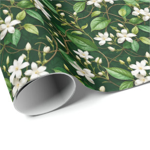 Papier Cadeau Vignes de jasmin fleuries gracieuses