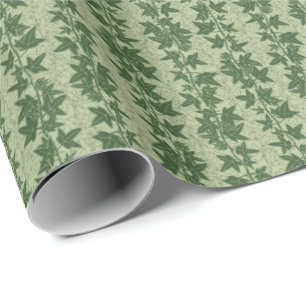 Papier Cadeau Vignes d'Hérida - vert botanique D_L motif.