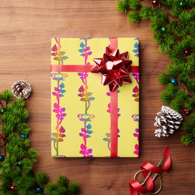 Papier Cadeau Vignes flamboyantes Été (Cadeau de vacances)