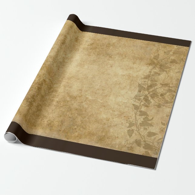 Papier Cadeau Vignes Vintages Brown (Déroulé)