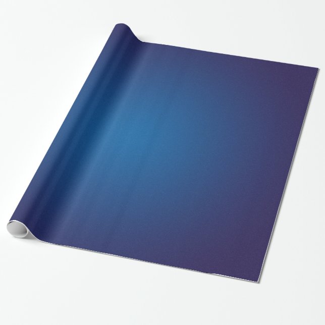Papier Cadeau Vignette Bleue Profonde Grainée Cool (Déroulé)